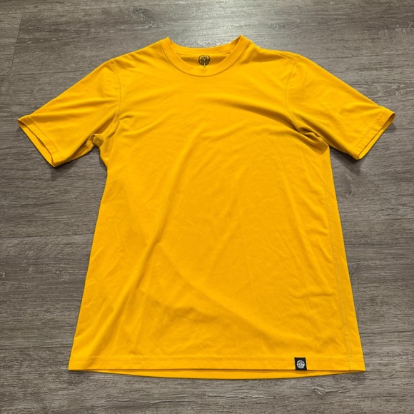 REI Coop Shirt Mens Small Yellow‎ Performance Crew Neck Short Sleeve Outdoor - Picture 1 of 7